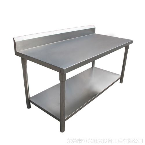 【供应不锈钢工作台 厨房工作台(有挡水板)双层操作台 可来图加工订做